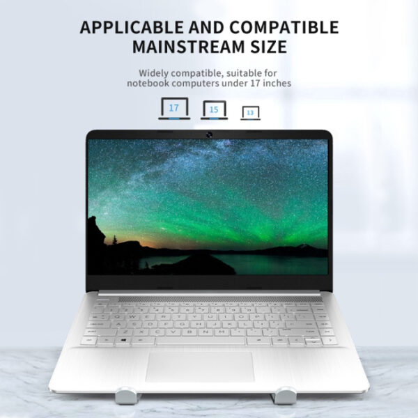 Portable Aluminium Lightweight Laptop Stand With 7 Adjustable Height Levels - Image 5