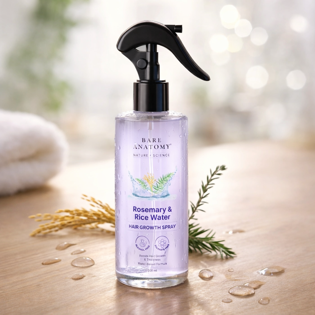 Rosemary & Rice Water Spray ( 200 ml ) For Natural Hair Growth & Hair Thickness