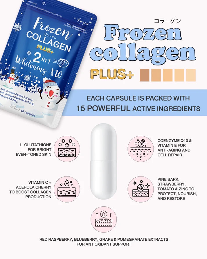 Frozen Collagen Plus+ 2 in 1 Whitening x10